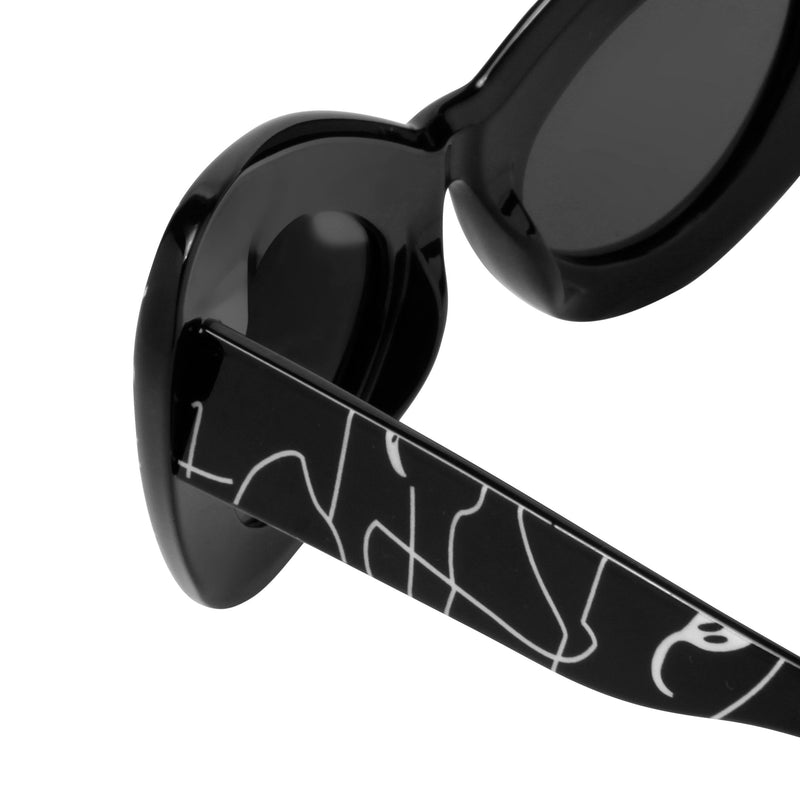 Jeremy Scott x Linda Farrow Black and White Sunglasses JSCATEYEC1SUN