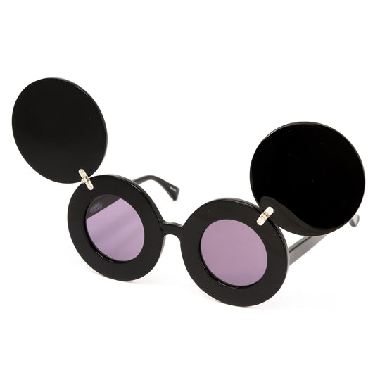 Jeremy Scott x Linda Farrow Black Mickey Sunglasses JSMICKEYSUN