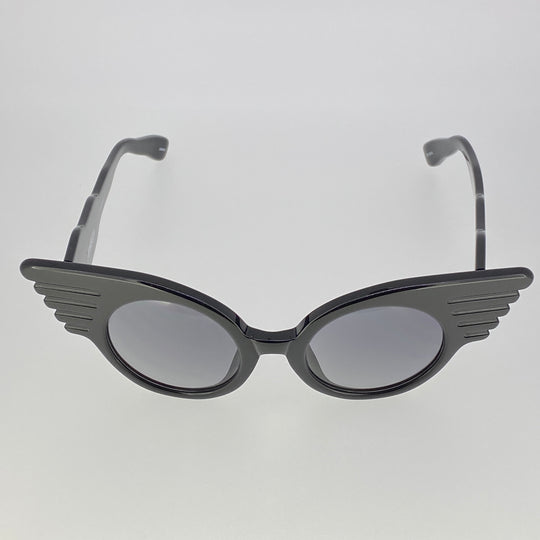 Jeremy Scott Ladies Special Black Sunglasses JSWINGSC1SUN