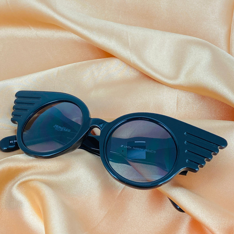 Jeremy Scott Ladies Special Black Sunglasses JSWINGSC1SUN
