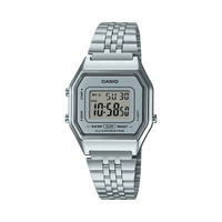 Casio Ladies Watch Digital Vintage Classic Grey Silver LA680WA-7DF