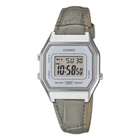 Casio Vintage Classic Ladies' Grey Leather Digital Watch