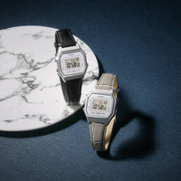 Casio Vintage Classic Ladies' Grey Leather Digital Watch