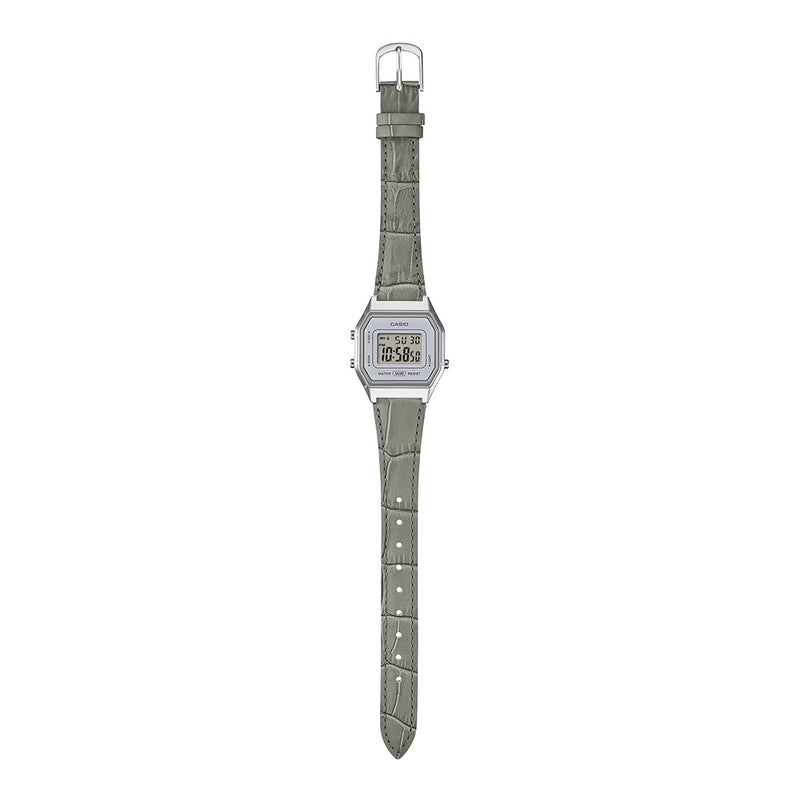 Casio Vintage Classic Ladies' Grey Leather Digital Watch