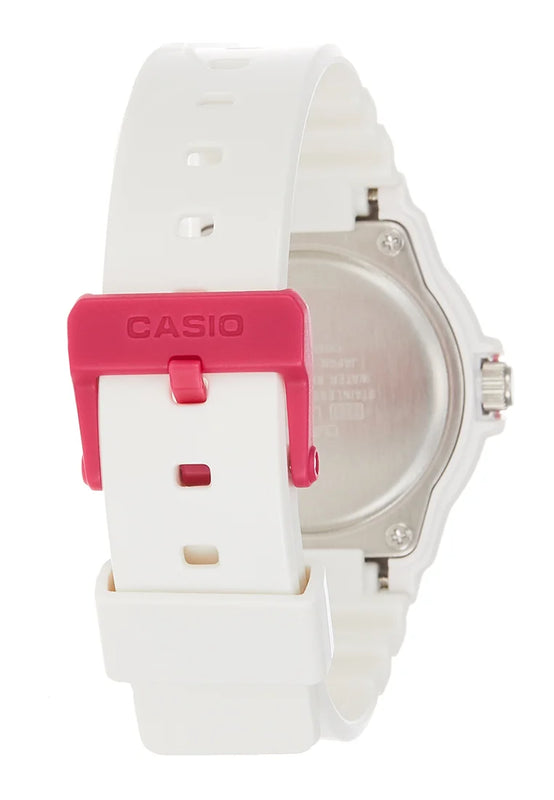 Casio Ladies Watch Analogue White Pink LRW-200H-4BVDF