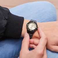 Casio Ladies Watch Analogue Black Gold LRW-200H-9EVDF