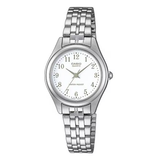 Casio Ladies White Silver Watch LTP-1129A-7BRDF