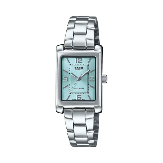 Casio Classical Ladies' Rectangular Blue Analogue Watch