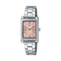 Casio Classical Ladies' Rectangular Pink Analogue Watch