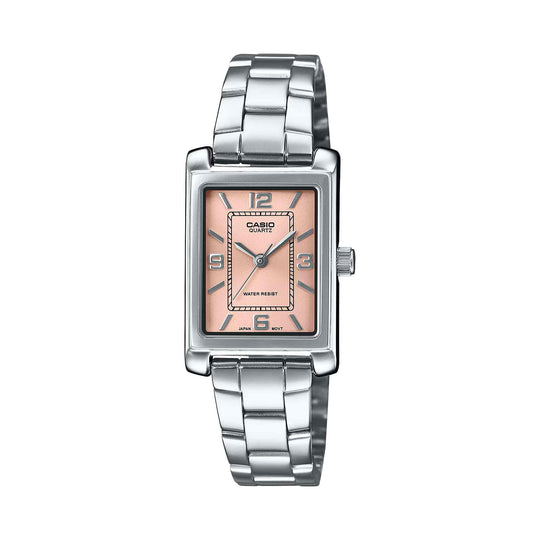 Casio Classical Ladies' Rectangular Pink Analogue Watch