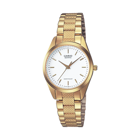 Casio Ladies' White Gold Dress Watch LTP-1274G-7ADF
