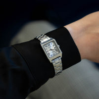 Casio Ladies' Rectangular Silver Watch LTP-V007D-7BUDF