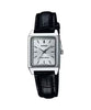 Casio Ladies' Rectangular White Leather Watch LTP-V007L-7E1UDF