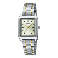 Casio Slim Dress Rectangular Ladies' Two-Tone Gold Watch