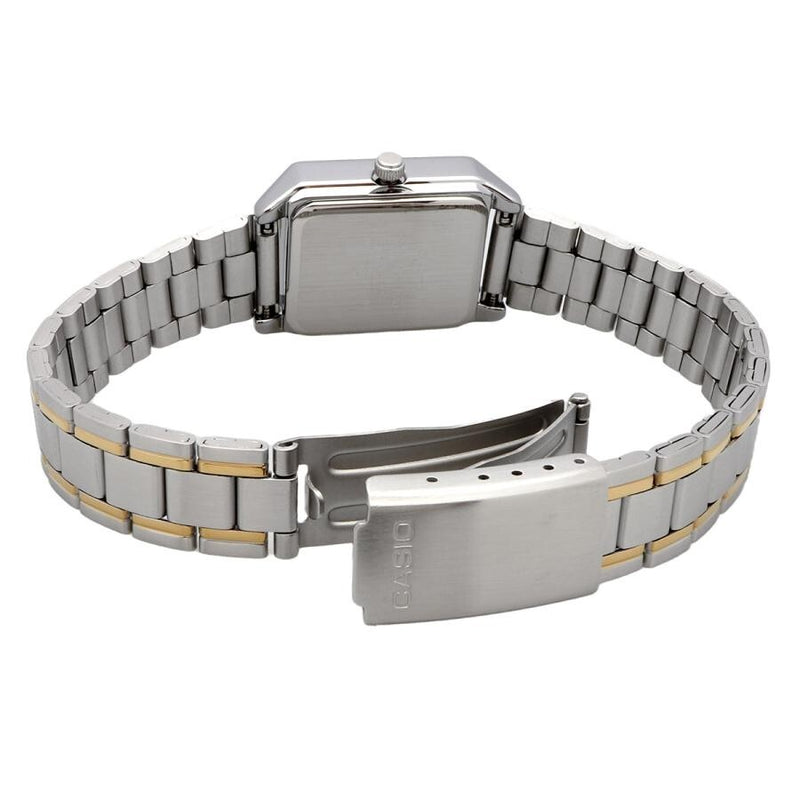 Casio Slim Dress Rectangular Ladies' Two-Tone Gold Watch