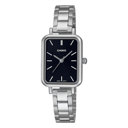 Casio Slim Ladies' Black Rectangular Watch