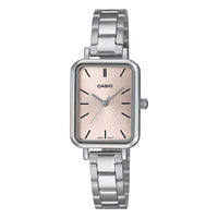 Casio Slim Ladies' Pink Rectangular Watch