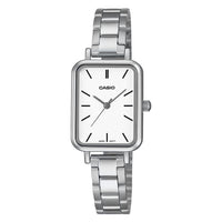 Casio Slim Ladies' White Rectangular Watch
