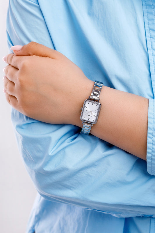 Casio Slim Ladies' White Rectangular Watch
