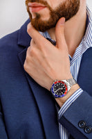 Casio Sporty Pepsi Men's Black Watch