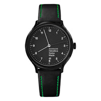 Mondaine Watch Helvetica No1 Black Green MH1.R2221.LB