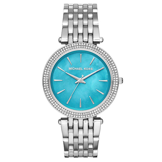 Michael Kors Watch Ladies Darci 39mm Blue Mother of Pearl MK3515