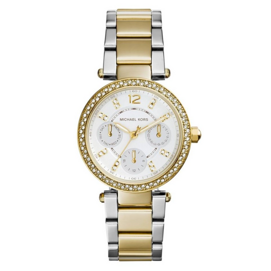 Michael Kors Ladies Watch Mini Parker Chronograph 33mm Two-Tone MK6055