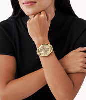 Michael Kors Ladies Watch Whitney Chronograph 44mm Gold MK6729