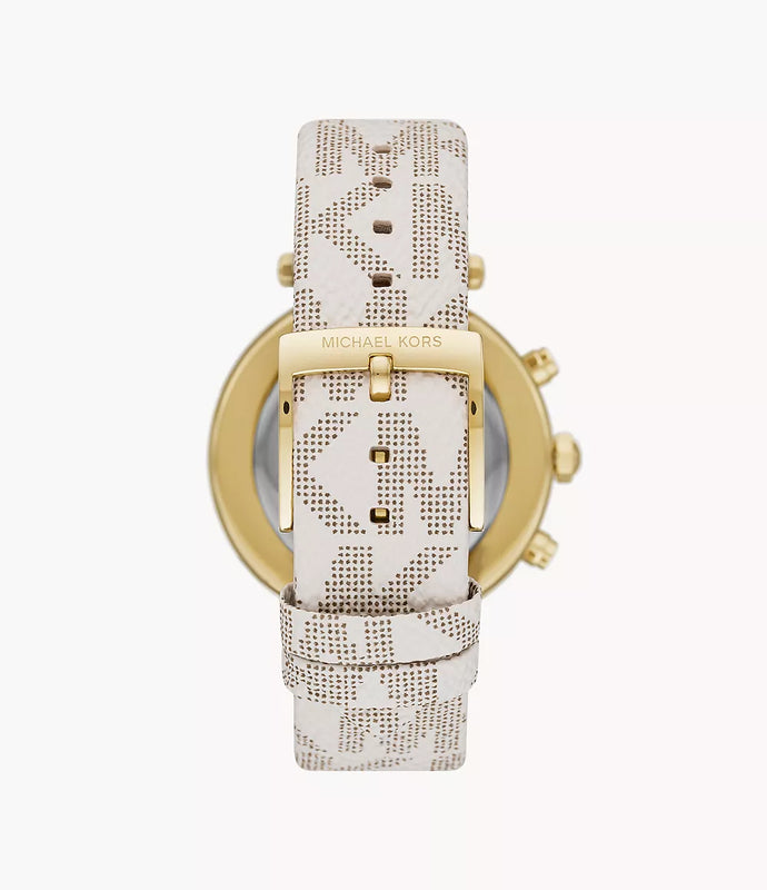 Michael Kors Ladies Watch Parker Chronograph 39mm White Gold MK6916