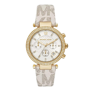 Michael Kors Ladies Watch Parker Chronograph 39mm White Gold