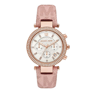 Michael Kors Ladies Watch Parker Chronograph 39mm White Pink