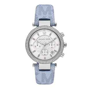 Michael Kors Ladies Watch Parker Chronograph 39mm White Blue
