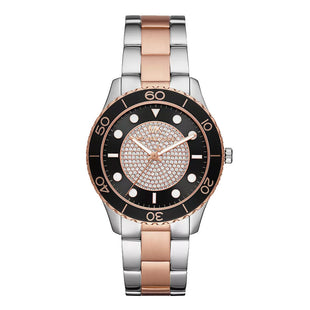 Michael Kors Ladies Watch Runway 40mm Black Rose Gold