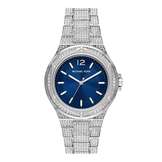 Michael Kors Ladies Watch Lennox 41mm Blue Silver MK6990