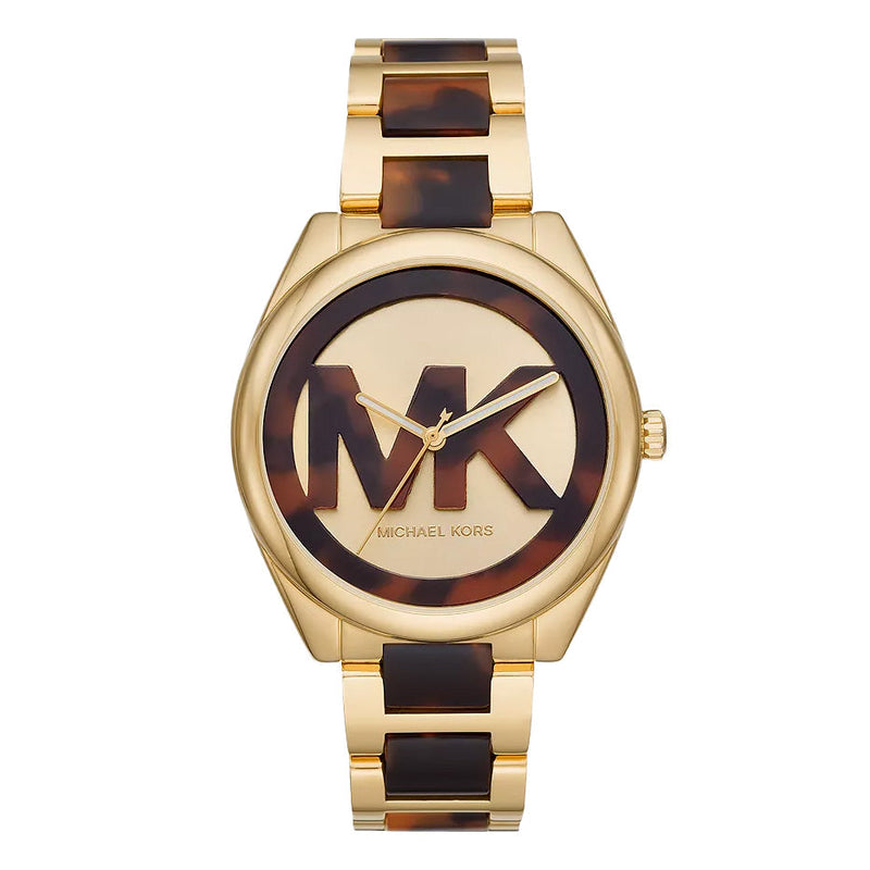 Michael Kors Ladies Watch Janelle 42mm Gold Brown MK7136