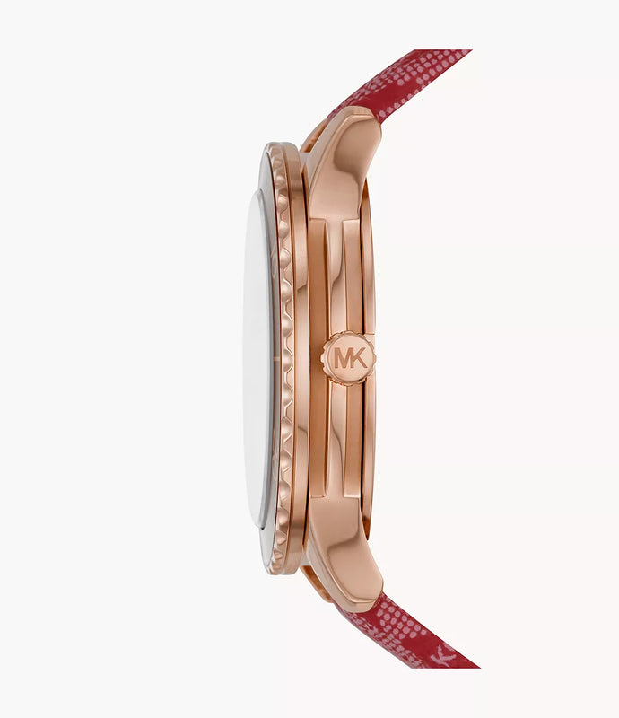 Michael kors red women's watch clearance