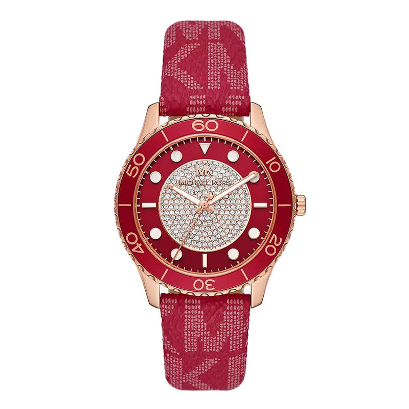 Michael Kors Ladies Watch Runway 40mm Red MK7179