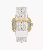 Michael Kors Ladies Watch Sidney Multifunction 42mm White Gold MK7221