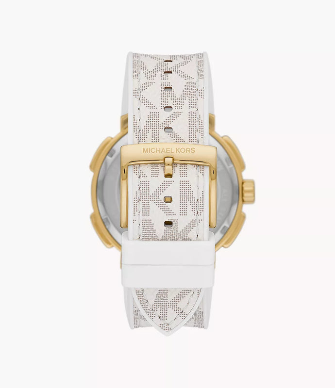 Michael Kors Ladies Watch Sidney Multifunction 42mm White Gold MK7221