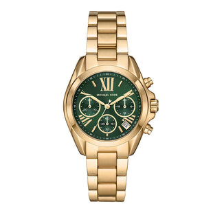 Michael Kors Ladies Watch Bradshaw Chronograph 36mm Green Gold