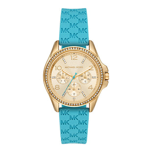Michael Kors Ladies Watch Mini Pilot 36mm Blue Gold