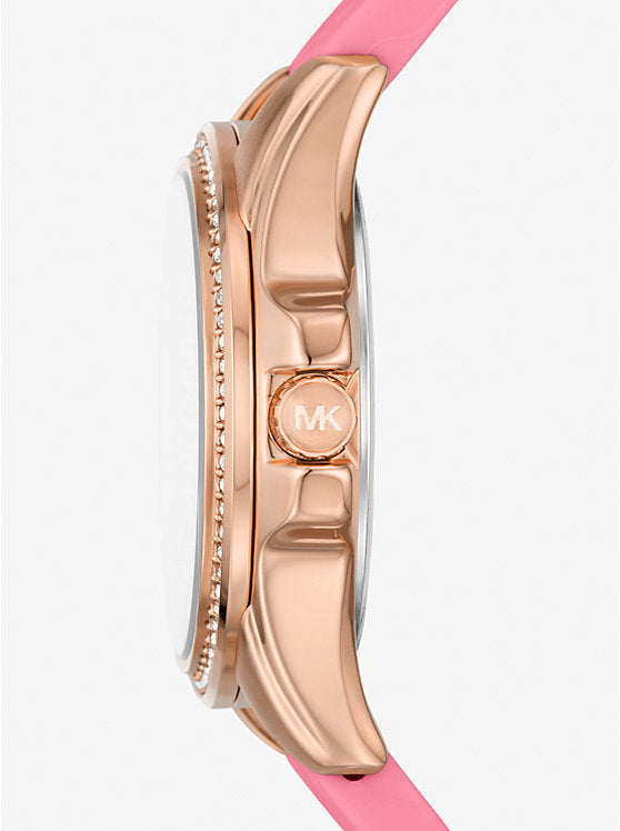 Michael Kors Ladies Watch Mini Pilot 36mm Pink Rose Gold MK7375