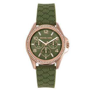 Michael Kors Ladies Watch Mini Pilot 37mm White Gold