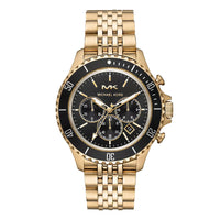 Michael Kors Men's Watch Bayville Chronograph  Black Gold MK8726