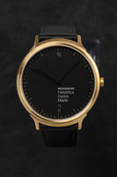 Mondaine Watch Helvetica No1 Light Gold Black MH1.L2221.LB