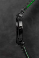 Mondaine Watch Helvetica No1 Black Green MH1.R2221.LB