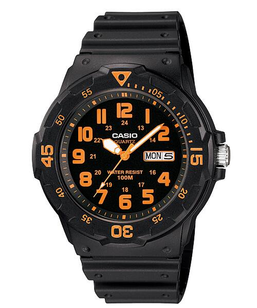 Casio Men's Watch Black Orange MRW-200H-4BDF
