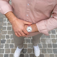 Mondaine Watch Essence White Pink MS1.41111.LP