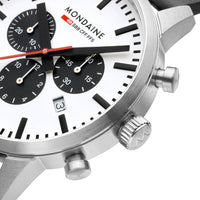 Mondaine Neo Panda Chronograph 41mm Vegan Leather Watch