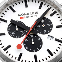 Mondaine Neo Panda Chronograph 41mm Vegan Leather Watch